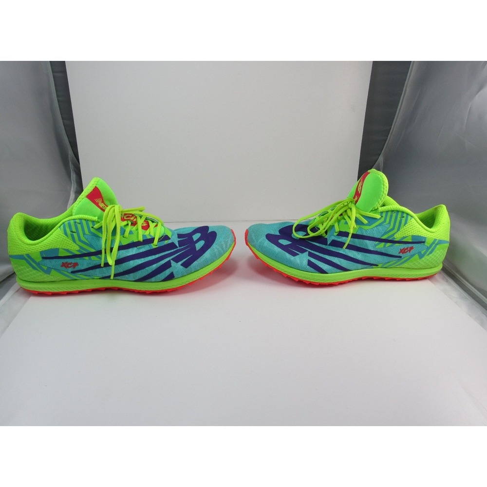 New Balance XC7‎ Racing Shoes US 7 Neon Green Blue Red Spikes UXCS7LT4